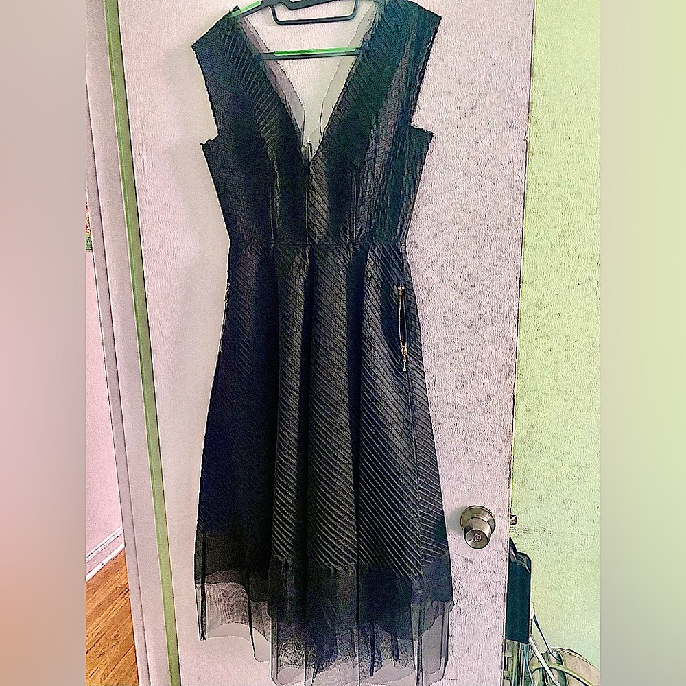 JEAN PAUL GAULTIER cocktail black party dress, size 46(10)